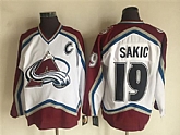 Avalanche 19 Joe Sakic White CCM Throwback Jersey,baseball caps,new era cap wholesale,wholesale hats